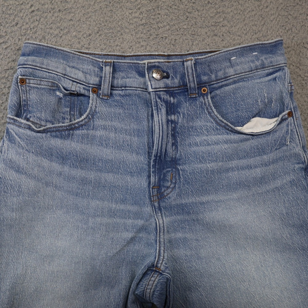 Madewell The Perfect Vintage Wide-Leg Crop Jean Light Wash Raw Hem 28 - Picture 4 of 11